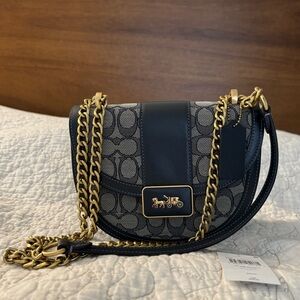 Coach Alie Saddle Bag in Signature Jacquard